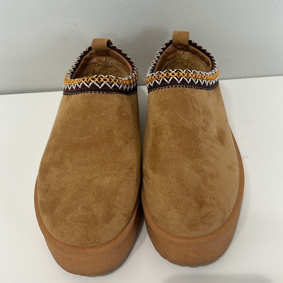 SHEIN SHUZIA Faux Suede Slip On Platform Slippers Size 40 - Picture 4 of 11